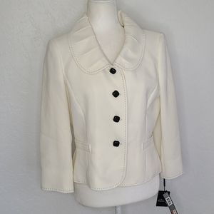 NWT TAHARI Arthur S. Levine Jennifer jacket 8 wht